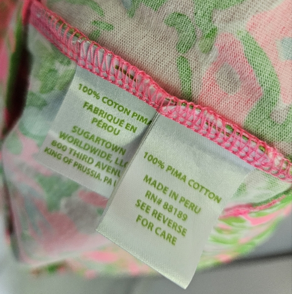 Lilly Pulitzer Pink And Green Pima Cotton Dress - Picture 3 of 6